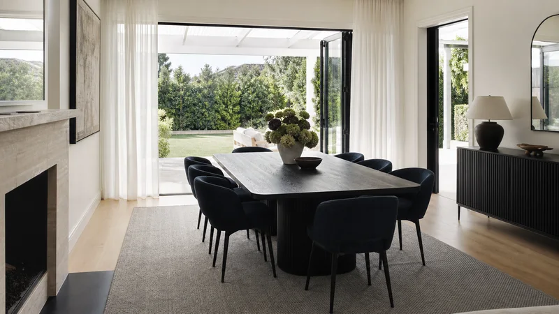 Brighton East dining professionally styled for a property sale campaign