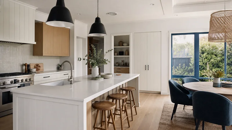 Brighton East kitchen professionally styled for a property sale campaign