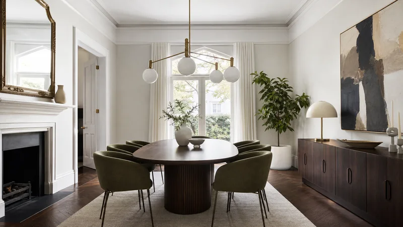 Caulfield North dining professionally styled for a property sale campaign