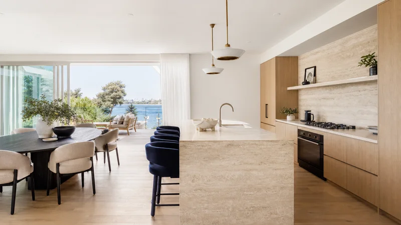 Contemporary Hampton kitchen styled for a Bayside campaign